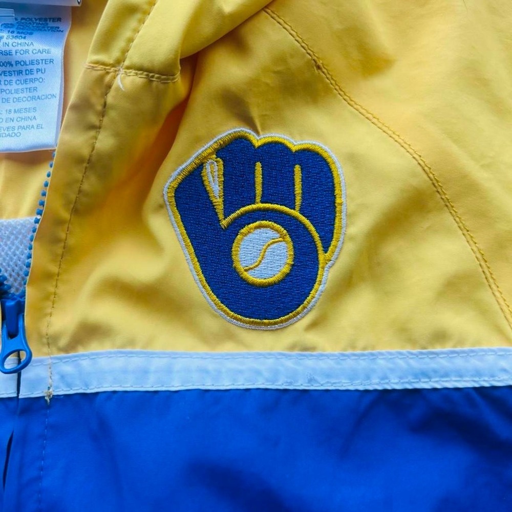Brewers coat kids 18 M blue/yellow baseball - Picture 5 of 5
